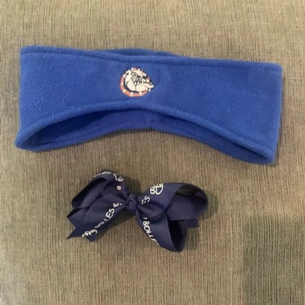 Bolles School blue hair bow/headband bundle‎